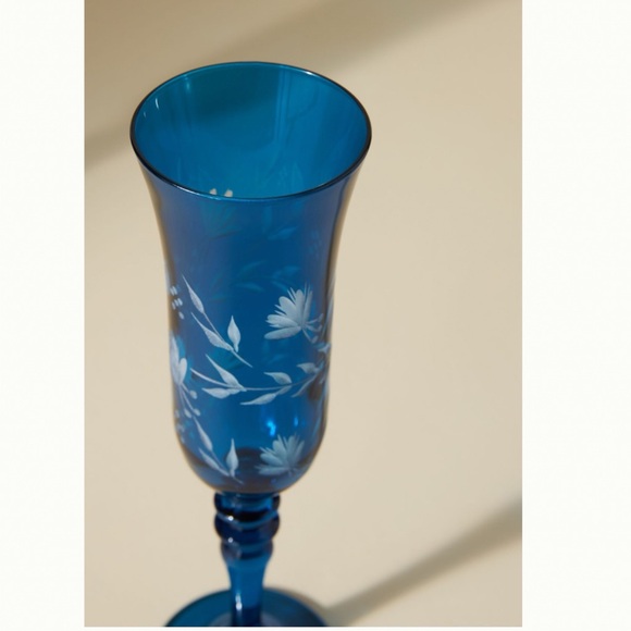 NIB Anthropologie Hand-carved Sofia Flutes, Set of 4 - Picture 3 of 10